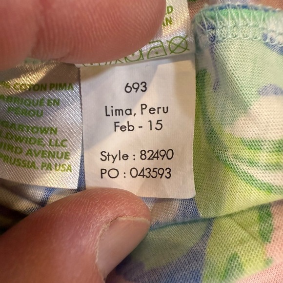 Lilly Pulitzer Women's Stretch Strapless Dress Large Style 82490 Pink Blue Green - Picture 7 of 9